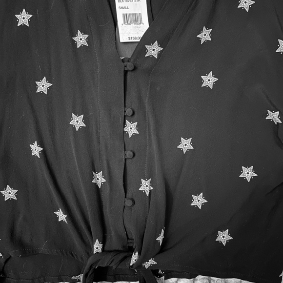 RAILS SLOANE BLACK RIVET STAR BLOUSE - Picture 4 of 4